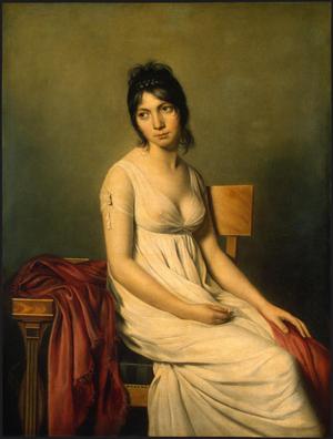 Primary view of object titled 'Portrait of a Young Woman in White'.