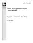 Report: FY005 Accomplishments for Colony Project