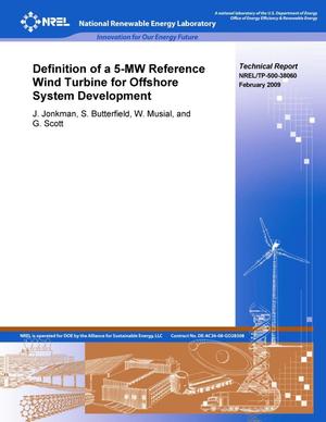 Primary view of object titled 'Definition of a 5-MW Reference Wind Turbine for Offshore System Development'.