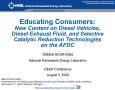 Presentation: Educating Consumers: New Content on Diesel Vehicles, Diesel Exhaust F…