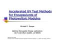 Presentation: Accelerated UV Test Methods for Encapsulants of Photovoltaic Modules