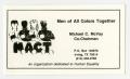 Text: [Business Card: Men of All Colors Together]