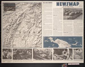 Primary view of object titled 'Newsmap. For the Armed Forces. 240th week of the war, 122nd week of U.S. participation'.