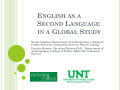 Thumbnail image of item number 1 in: 'English As A Second Language In A Global Study'.