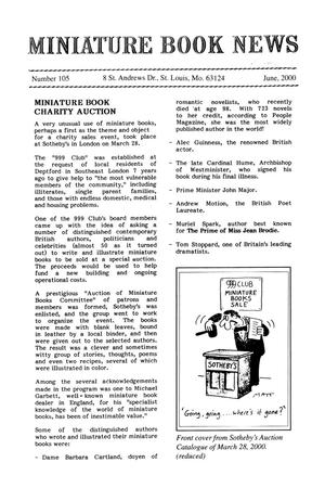 Primary view of object titled 'Miniature Book News, Number 105, June 2000'.