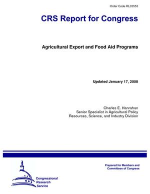 Primary view of object titled 'Agricultural Export and Food Aid Programs'.