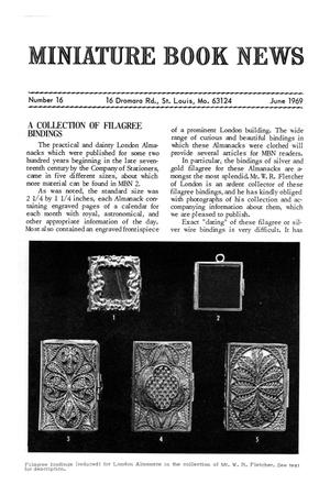 Primary view of object titled 'Miniature Book News, Number 16, June 1969'.