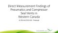 Primary view of Direct Measurement Findings of Pneumatics and Compressor Seal Vents in Western Canada
