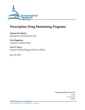 Primary view of object titled 'Prescription Drug Monitoring Programs'.