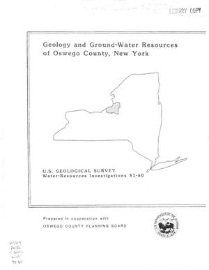 Primary view of object titled 'Geology and ground-water resources of Oswego County, New York'.