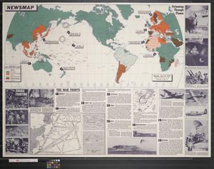 Primary view of object titled 'Newsmap. Monday, June 22, 1942 : week of June 12 to June 19'.
