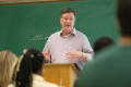 Photograph: [Lecturer Don McGuire speaks to BEA student group]