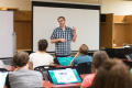 Photograph: [Adjunct professor Tom Leininger teaches a class]