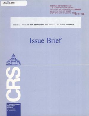 Primary view of object titled 'Federal Funding For Behavioral and Social Sciences Research'.