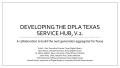 Presentation: Developing the DPLA Texas Service Hub, v.2. A collaboration to build …