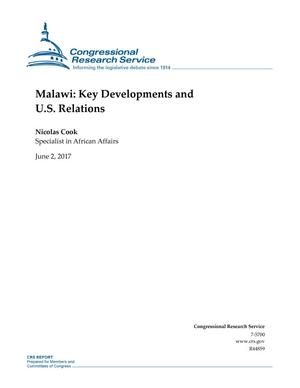 Primary view of object titled 'Malawi: Key Developments and U.S. Relations'.