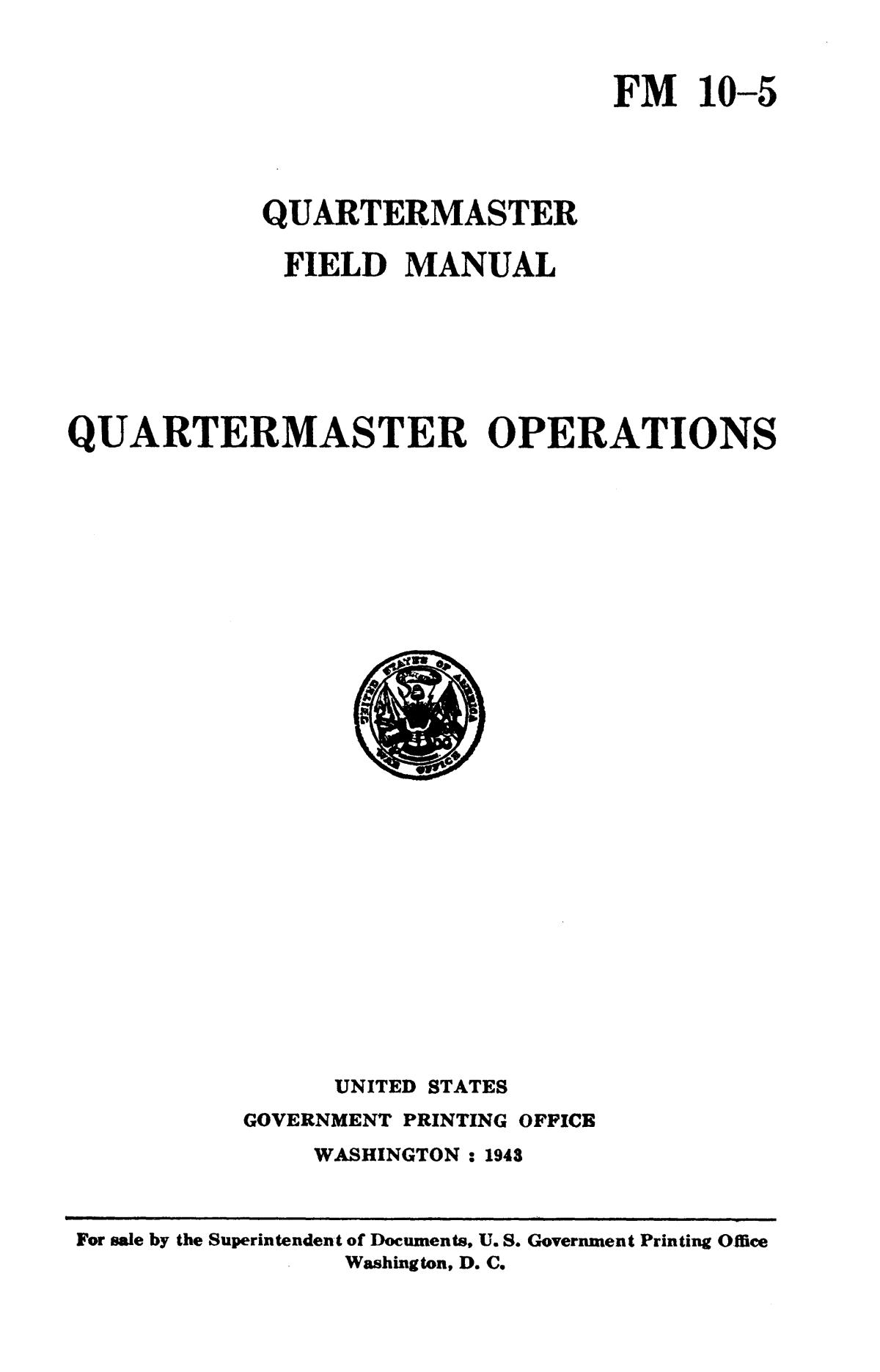 Quartermaster operations.
                                                
                                                    I
                                                