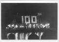 Primary view of [North Texas Homecoming bonfire before lighting, c. 1989]
