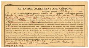 Primary view of object titled '[Extension agreement, January 1, 1895]'.