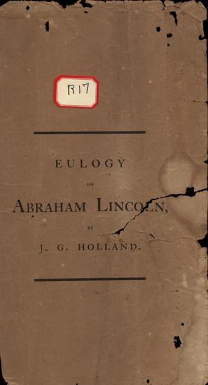 Primary view of object titled '[Eulogy on Abraham Lincoln, April 19, 1865]'.