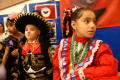 Photograph: [Students at the Cesar Chavez School prepare to perform a Mexican fol…