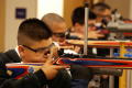 Primary view of [Air Rifle Team practice at Paschal High School]