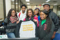 Primary view of [Students pose with NABJ shirt]
