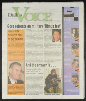 Primary view of object titled 'Dallas Voice (Dallas, Tex.), Vol. 16, No. 37, Ed. 1 Friday, January 14, 2000'.