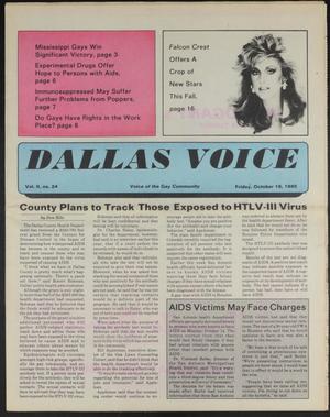 Primary view of object titled 'Dallas Voice (Dallas, Tex.), Vol. 2, No. 24, Ed. 1 Friday, October 18, 1985'.
