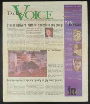 Primary view of object titled 'Dallas Voice (Dallas, Tex.), Vol. 14, No. 29, Ed. 1 Friday, November 14, 1997'.