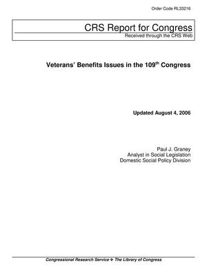 Veterans' Benefits Issues in the 109th Congress