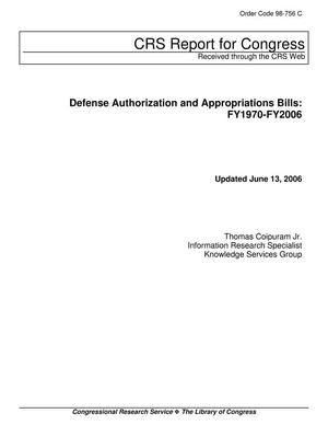 Primary view of object titled 'Defense Authorization and Appropriations Bills: FY1970-FY2006'.