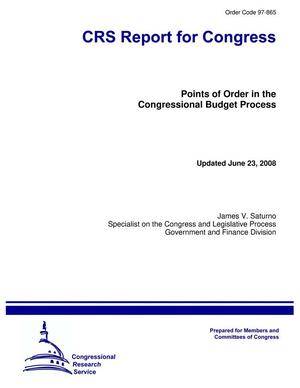Points of Order in the Congressional Budget Process