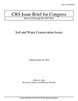 Soil and Water Conservation Issues