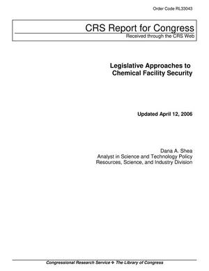 Primary view of object titled 'Legislative Approaches to Chemical Facility Security'.