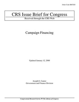 Primary view of object titled 'Campaign Financing'.