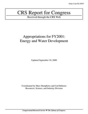 Primary view of object titled 'Appropriations for FY2001: Energy and Water Development'.