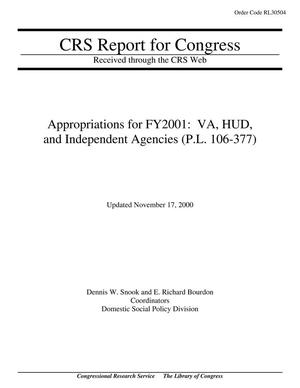 Primary view of object titled 'Appropriations for FY2001: VA, HUD, and Independent Agencies (P.L. 106-377)'.