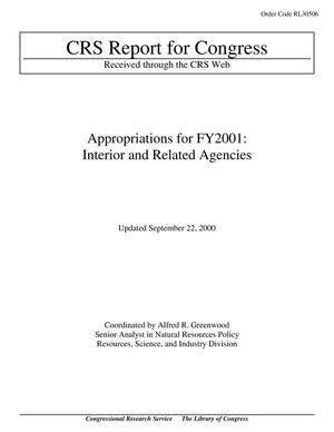 Appropriations for FY2001: Interior and Related Agencies