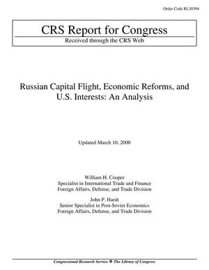 Russian Capital Flight, Economic Reforms, and U.S. Interests: An Analysis