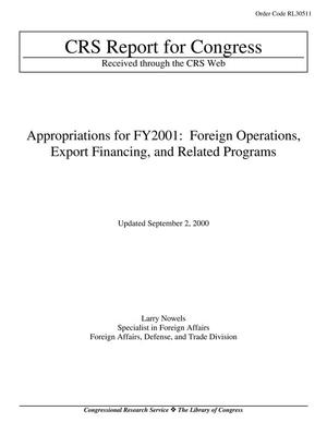 Appropriations for FY2001: Foreign Operations, Export Financing, and Related Programs