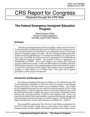 The Federal Emergency Immigrant Education Program