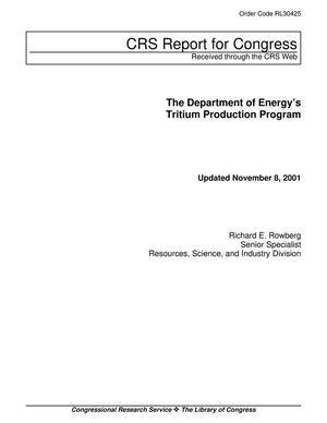 Primary view of The Department of Energy's Tritium Production Program