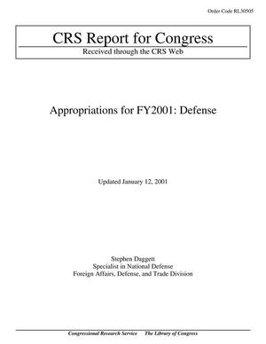 Appropriations for FY2001: Defense