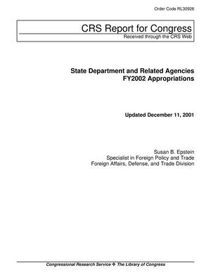 State Department and Related Agencies: FY2002 Appropriations
