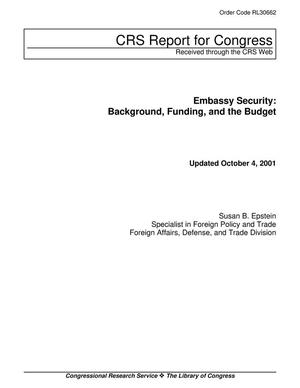 Embassy Security: Background, Funding, and the Budget