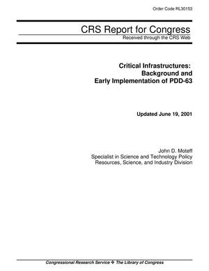 Critical Infrastructures: Background and Early Implementation of PDD-63