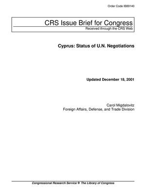 Primary view of Cyprus: Status of U.N. Negotiations