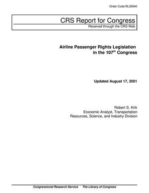 Airline Passenger Rights Legislation in the 107th Congress