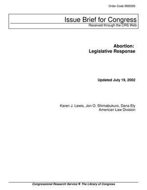 Primary view of object titled 'Abortion: Legislative Response'.
